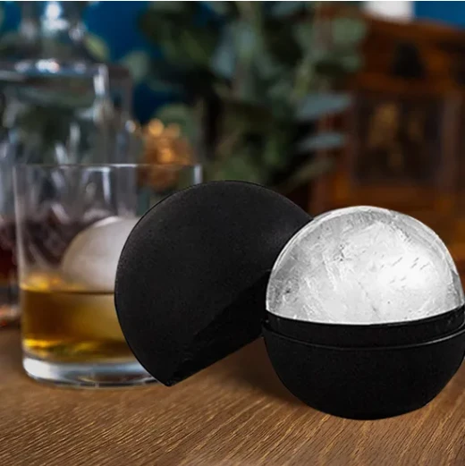 China Manufacture Custom Reusable Easy Release BPA Free Large 2.5 Inch Round Ice Ball Maker Silicone Ice Sphere Mold suppliers